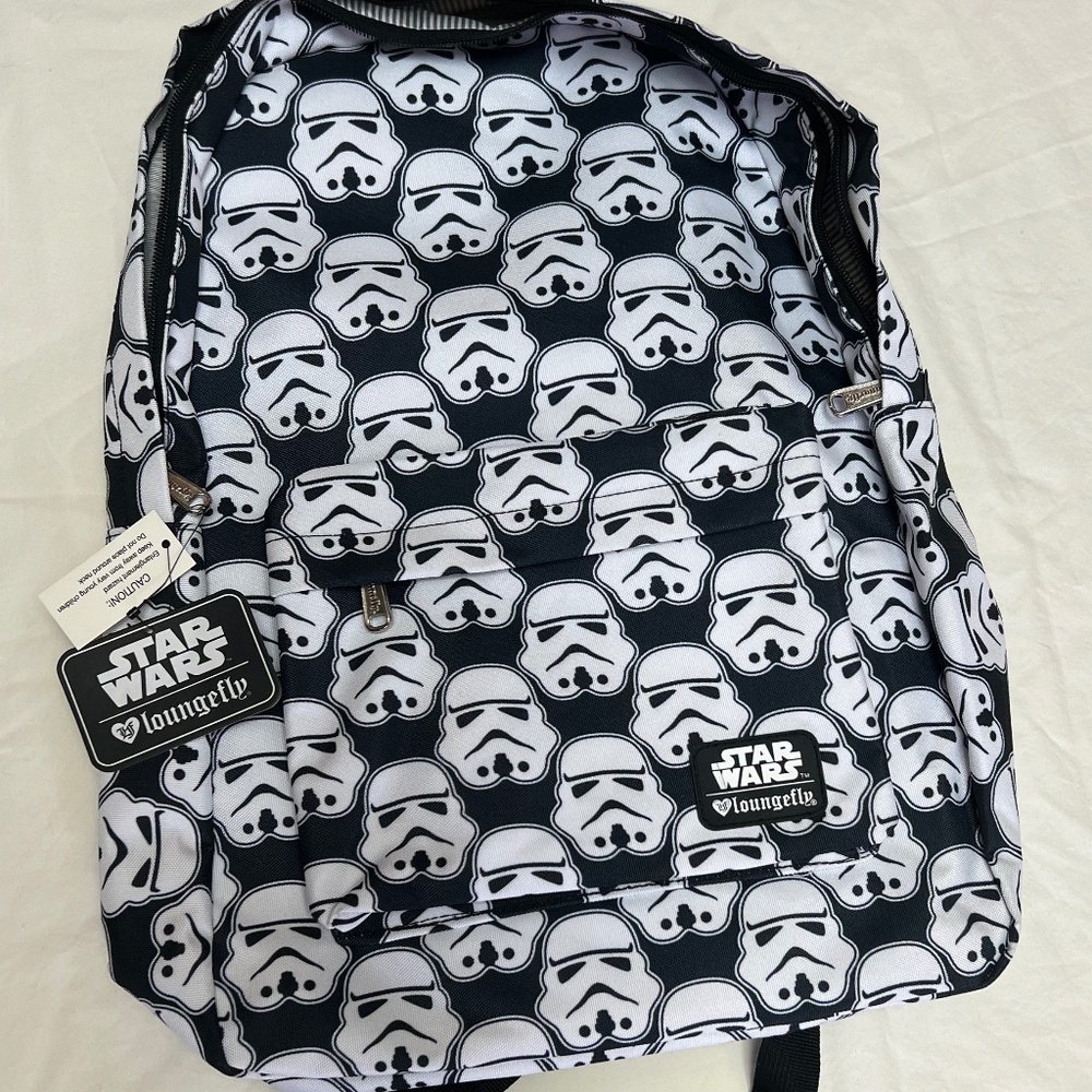 NWT *Authentic* LOUNGEFLY Disney Star Wars Stormtroopers Print Backpack